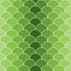 Seamless pattern with green scales. Vector image in shades of greenness. Can be used as a background for websites and printing.