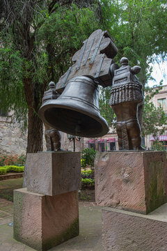 ndependence day bell, in the birthplace of Jose Maria Morelos y Pavon, or el siervo de la nacion, in the city of Morelia, Michoacan MEXICO