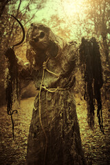 Naklejka premium dark forest horror