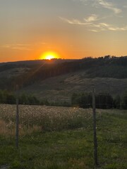 sunset in the mountains