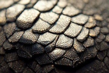 black texture of scales of a reptile, or dragon