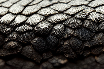 black texture of scales of a reptile, or dragon