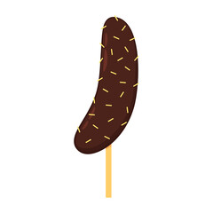 Banana chocolate. banana chocolate stick. 