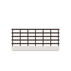 Balcony cartoon vector. Railing vector. Fence vector.