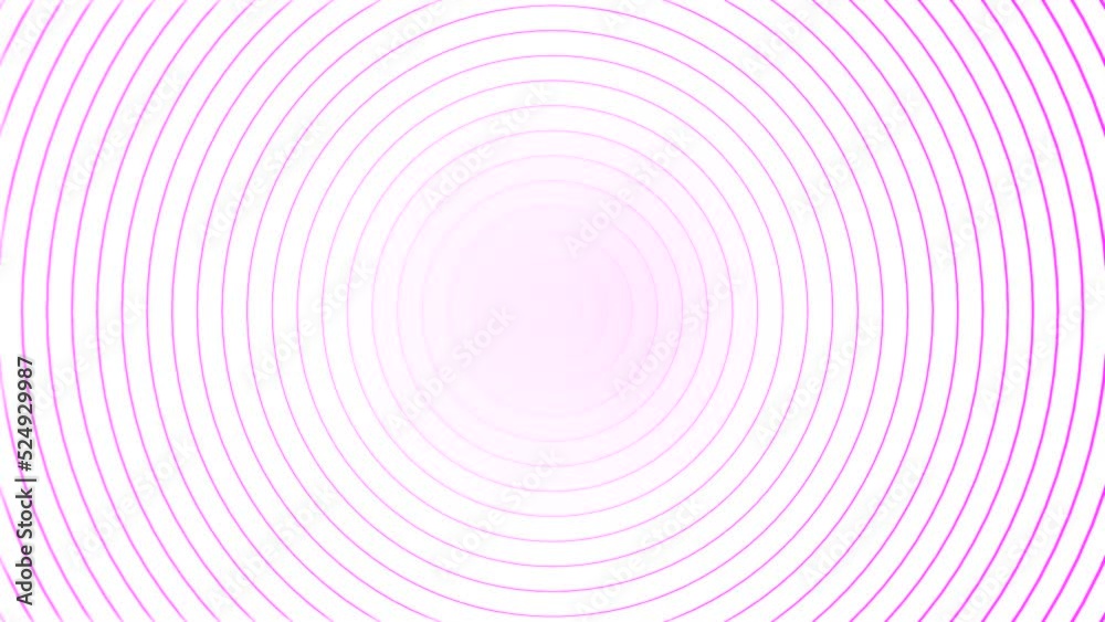 Poster white background with pulsating circular rings. motion. animation for transitions and inserts. circu