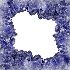 sapphire crystals frame macro photo