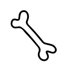Hand drawn doodle bone isolated. Vector bone sketch illustration