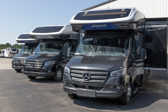 Jayco RV on a Mercedes Benz chassis. Jayco is part of Thor Industries and builds RV, motorhomes and fifth wheels.