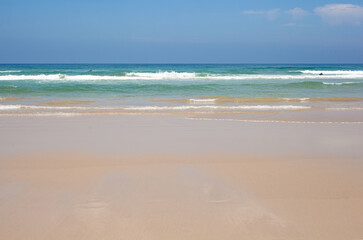 Surfers on the Malhao beach - Portugal