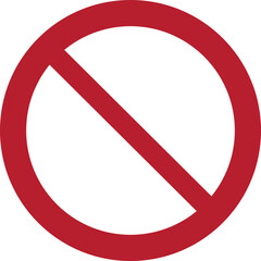ISO 7010 P001 – General prohibition sign. Vector stop sign icon. Red no entry sign. No sign, red warning isolated. General Prohibition Sign. Vector Image.