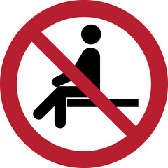 ISO 7010 P018 – No sitting