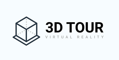 3d tour virtual icon ar camera platform vector game. 360 vr 3d tour icon.