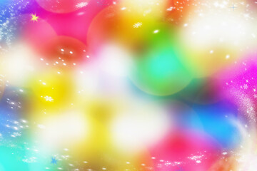 Unfocused multicolored festive background with snowflakes, christmas or new year colorful background