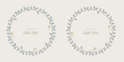 set of floral frames