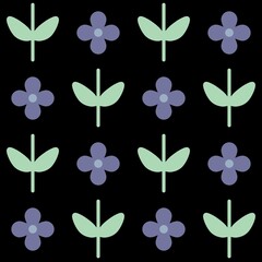Simple spring floral seamless flower pattern for wrapping and clothes print and kids accessories and study notebooks