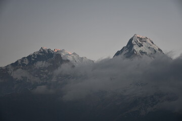 Fototapeta na wymiar Annapurna and Annapurna South - Himalayas, Nepal