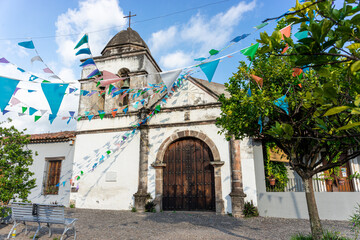 Old nogueras farm and old church of Nogueras, Comala, Colima, Mexico