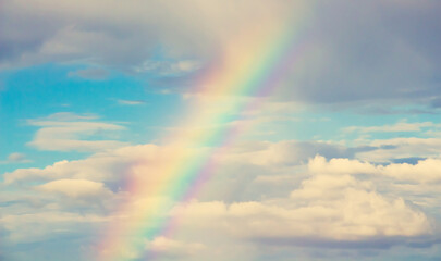 Rainbow on Sky, close up