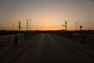 sunset over the railway