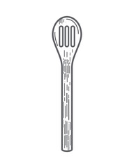 kitchen spoon utensil sketch