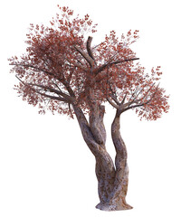 Fototapeta na wymiar Fantastic tree isolated. 3d render