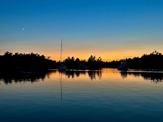 Plakat Sunset on Georgian Bay, Ontario Canada