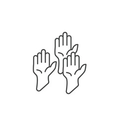 Fototapeta na wymiar Human Hands Raising Up icons symbol vector elements for infographic web