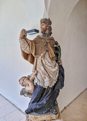 Fototapeta premium Mariahilfer church interior, famous attraction situated in the historic city center of Graz, Styria region, Austria