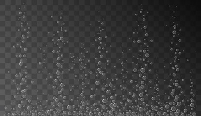 Bubble fizz water vector champagne soda sparkle underwater bubbles background. Fizz foam liquid transparent