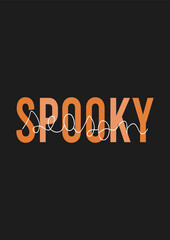 Spooky Halloween Retro Wavy T-shirt Design