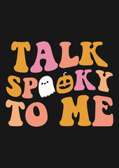 Spooky Halloween Retro Wavy T-shirt Design