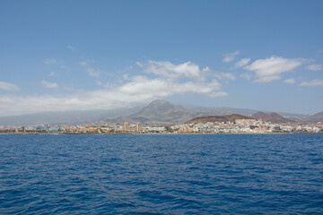 South coast of Tenerife from the sea and overlooking the city
