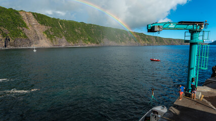 Naklejka na ściany i meble Faial Açores Mar Oceano Arco-iris