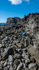 mar faial açores oceano verão natureza rocha vulcanico