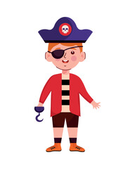 boy wearing pirate costume