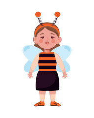 girl wearing bee costume