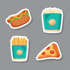 four fast food icons
