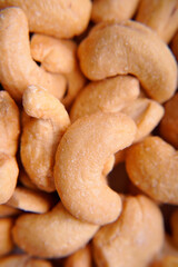  cashew isolated close-up macro background              