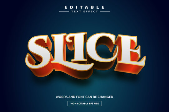 Slice 3D editable text effect template