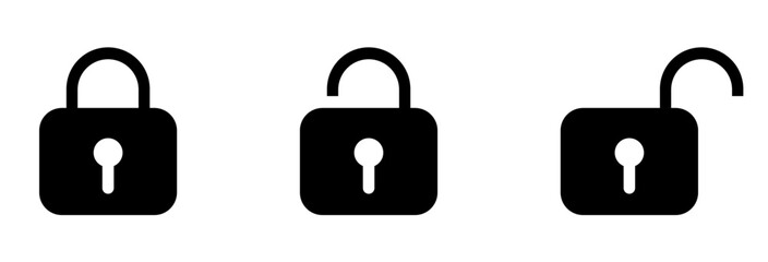 セキュリティ　ロック　南京錠　鍵　アイコンセット