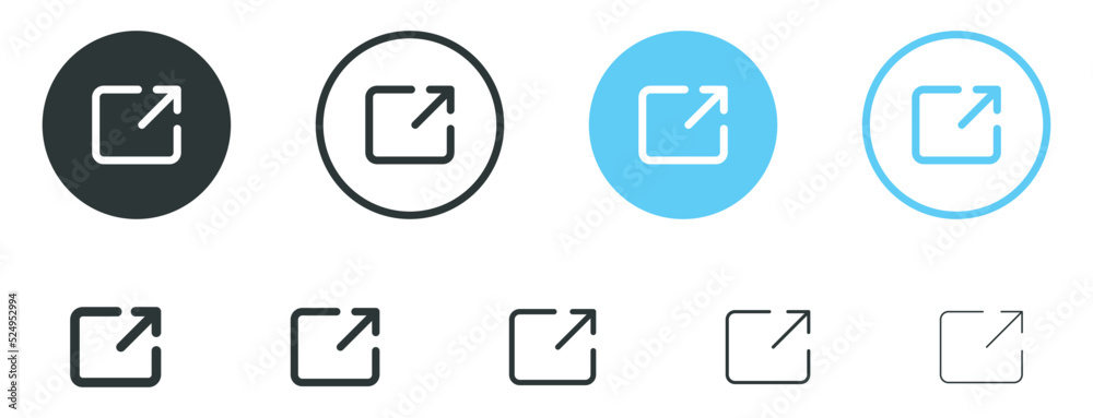 Leinwandbilder External Link Icon, page open new window icon symbol, open another tab icon button. share icon button