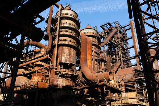 Old steel factory in area Dolni Vitkovice, Ostrava, Czech Republic