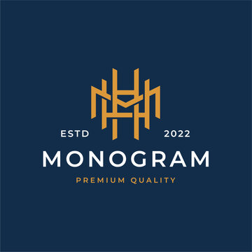 Monogram Initial Letter HHM Logo Design. Business Initial Icon Vector