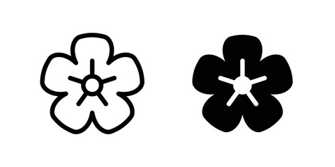 Naklejka na ściany i meble flower icons button, vector, sign, symbol, logo, illustration, editable stroke, flat design style isolated on white