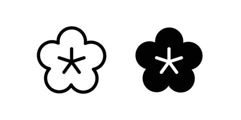 Naklejka na ściany i meble flower icons button, vector, sign, symbol, logo, illustration, editable stroke, flat design style isolated on white
