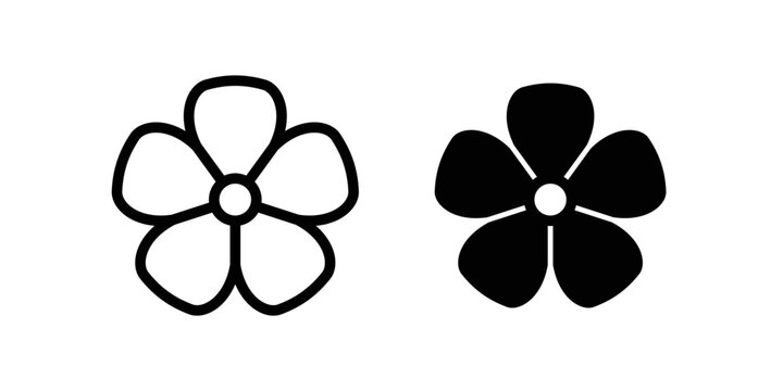 flower icons button, vector, sign, symbol, logo, illustration, editable stroke, flat design style isolated on white