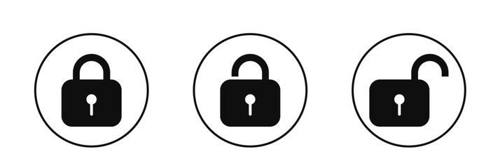 セキュリティ　ロック　南京錠　鍵　ログイン　マーク　セット