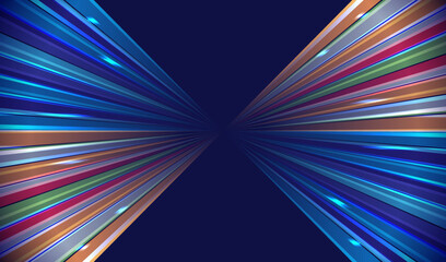 light effect abstract lines of futuristic blue Luminous shade creative background hi tech connection technology Cyber presentation banner brochure business cyberspace High speed movement