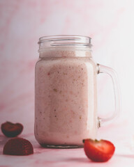 homemade strawberry smoothy 