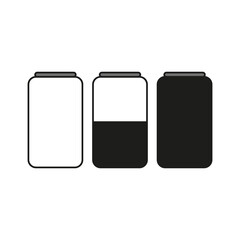 Jars empty full icons. Sweet food. Transparent background. Vector illustration. stock image. 